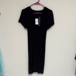 Cynthia Steffe Black Tie-Waist Dress